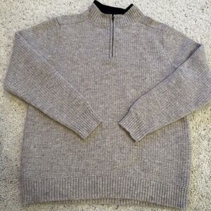 Pendleton Men's Quarter Zip Sweater Size Large Knit Beige Classic *SEE PICTURES*